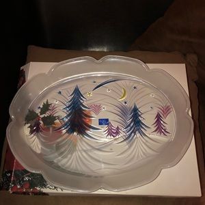 Christmas glass dish
